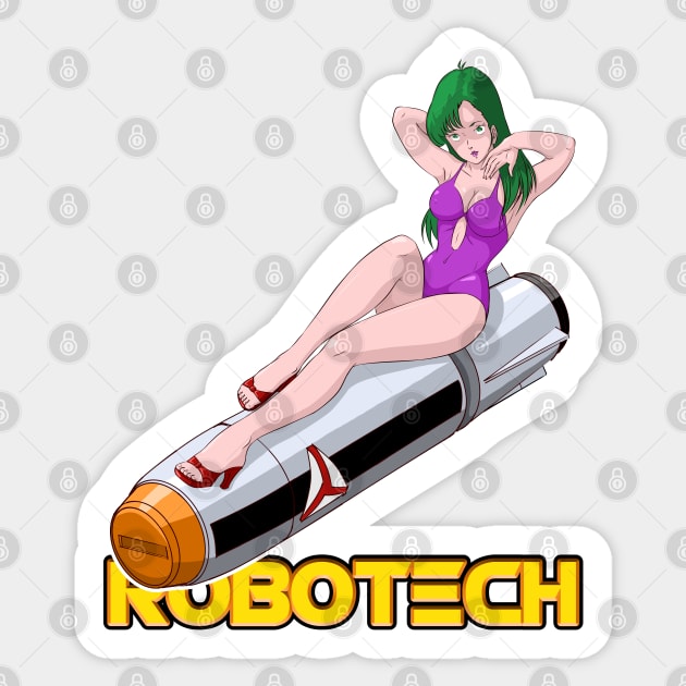 Miriya the bomb Sticker by Robotech/Macross and Anime design's